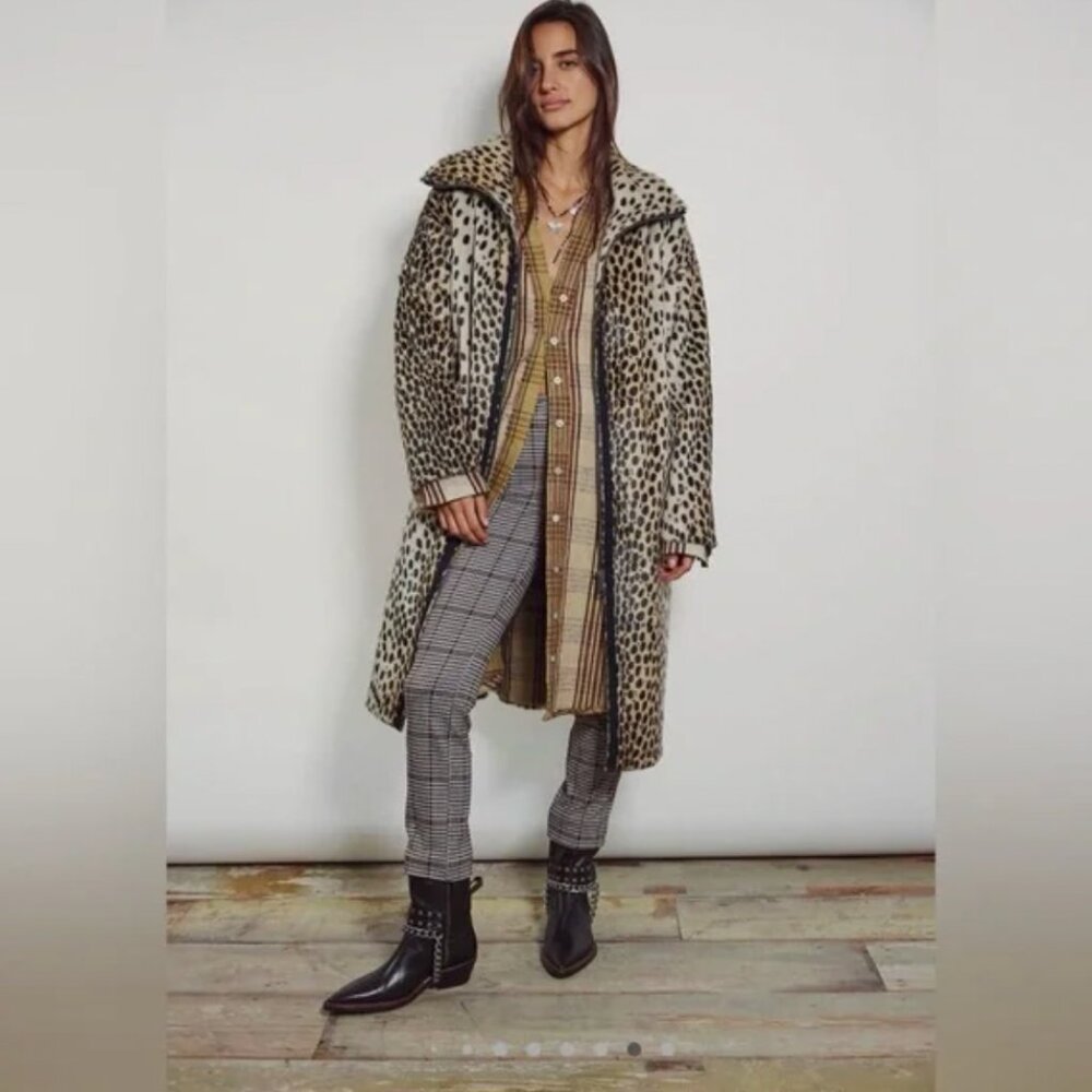 FREE PEOPLE Lana Leopard Duster ๐ Medium - Picture 6 of 15